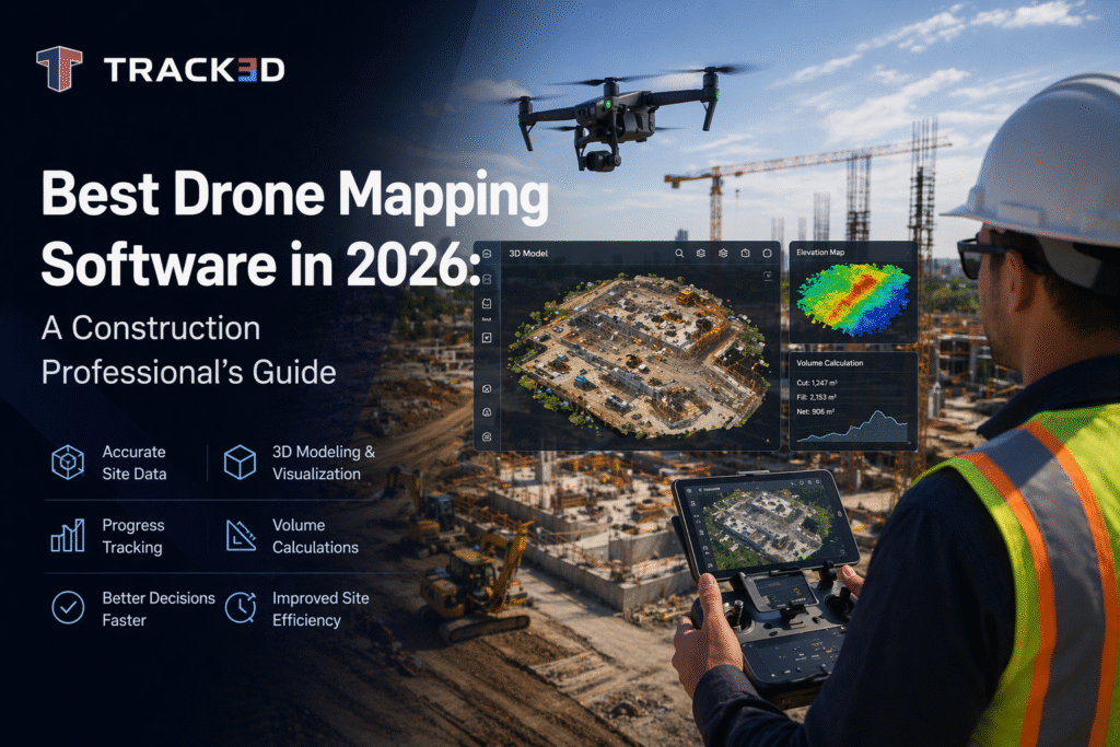 Drone mapping at a construction site